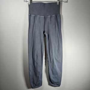 Free People Movement Washed Blue Leggings‎ Size M/L